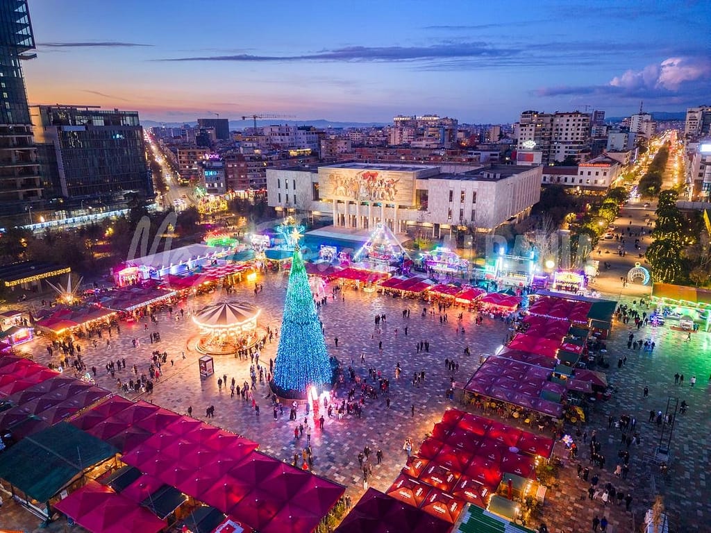 10 Unmissable Events in Tirana This Winter 7 winter events in Albania, Skanderbeg Square
