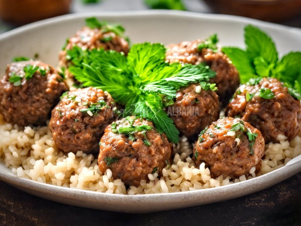 Boulettes de viande albanaises recréées avec des alternatives végétaliennes 8