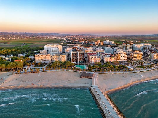 Albanian beach promenade in Durres