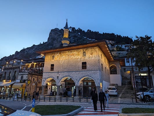 Berat, Mangalem, view over mosque