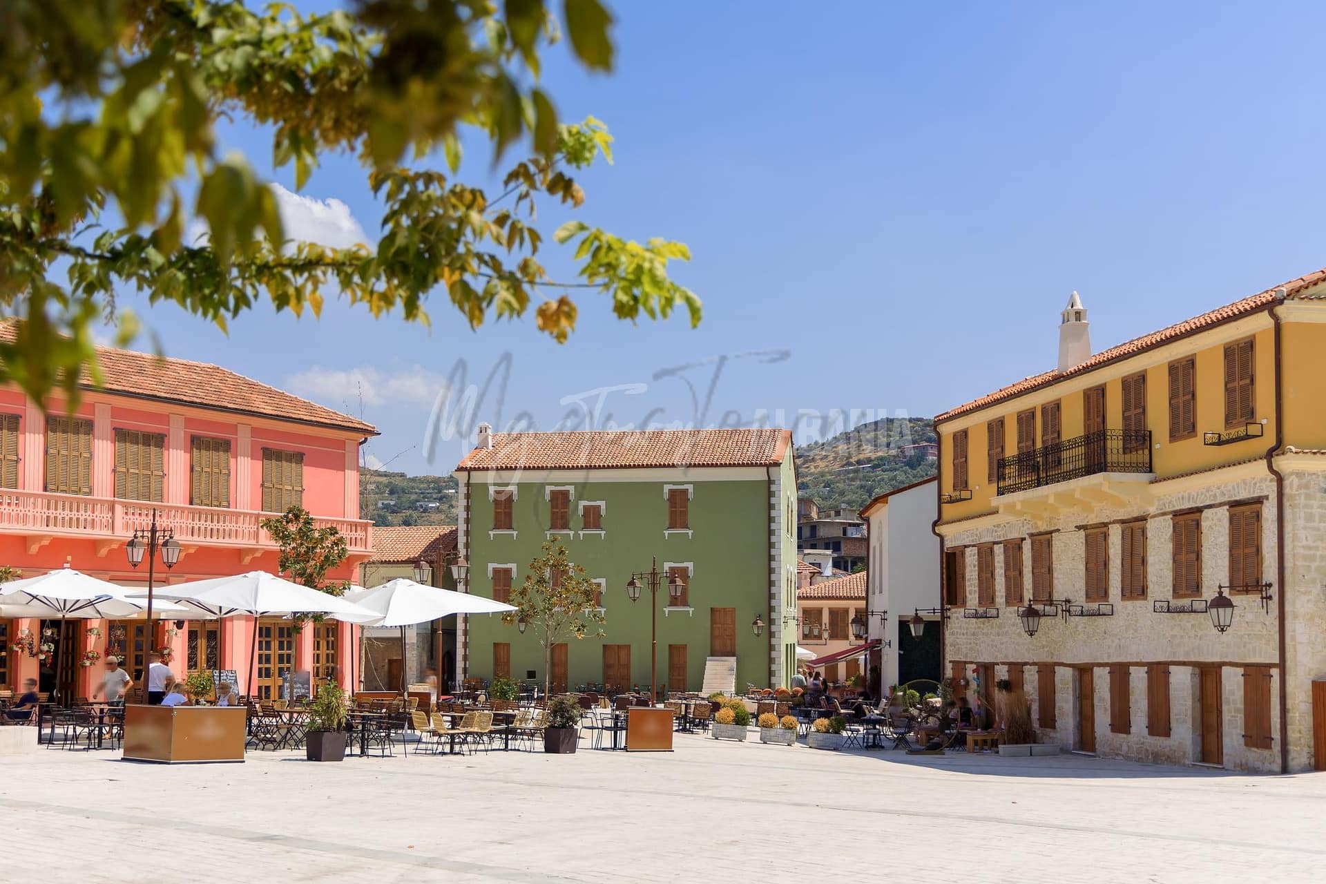 Vlora downtown historic center square in Albania
