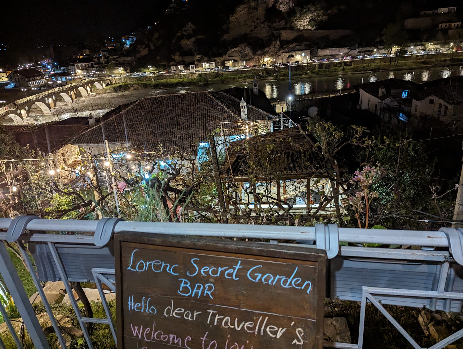 Berat view from Lorenc's Secret Garden