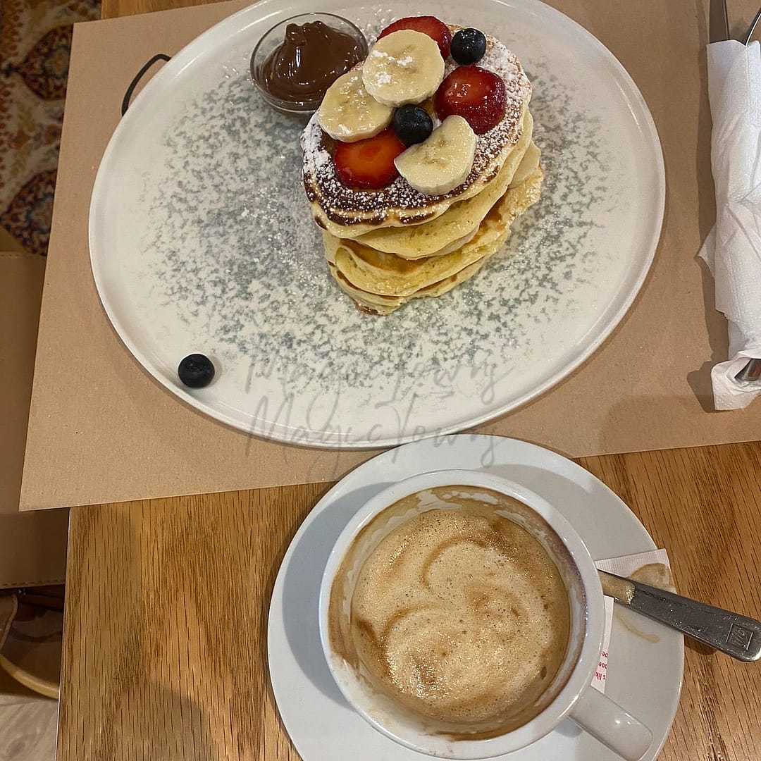 Pancakes and Cappucino