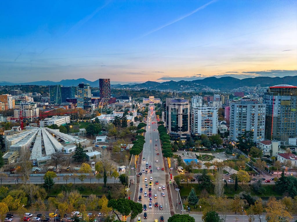 Driving in Tirana