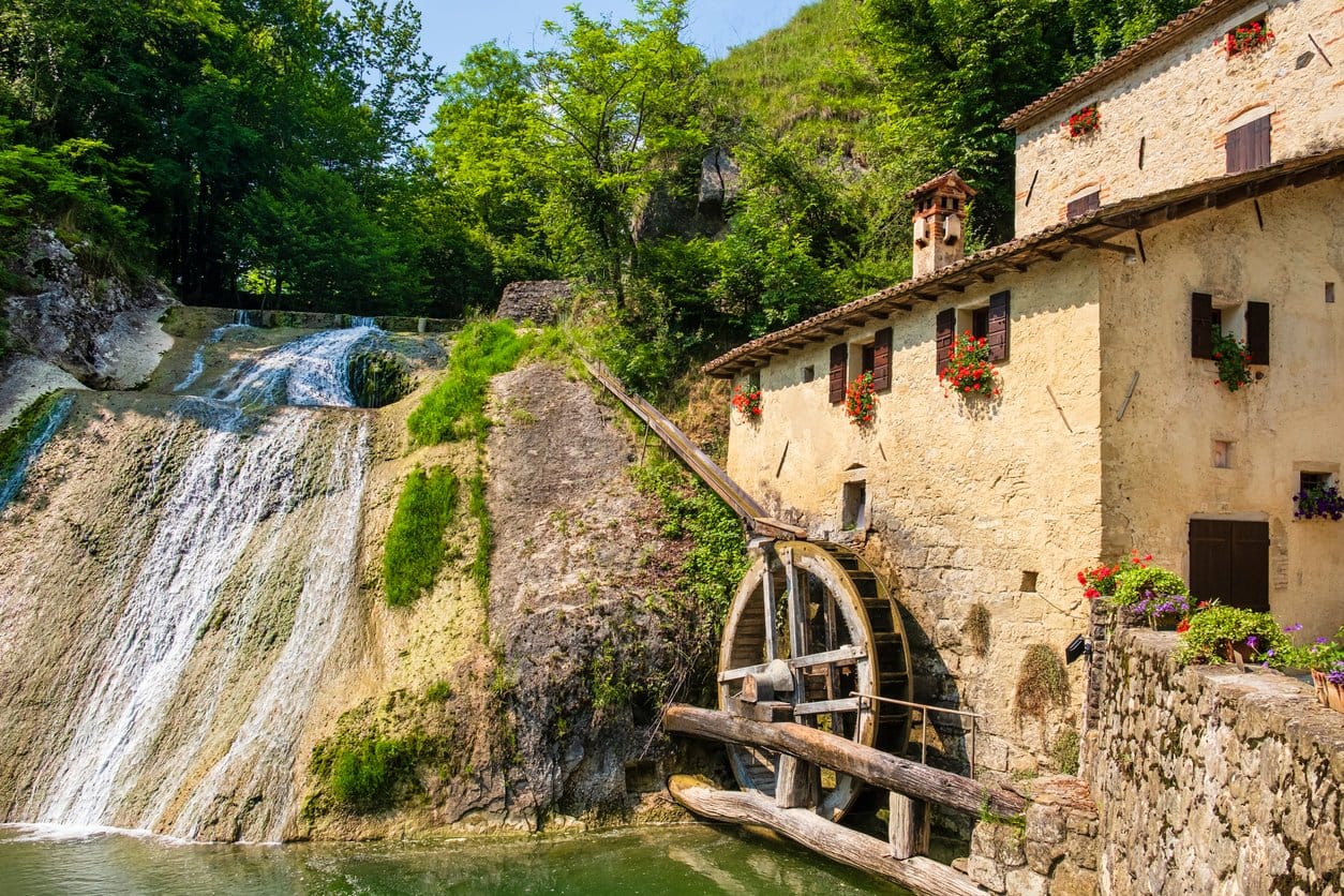 9-moulins d'eau à visiter dans la région du Vénétie