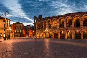 Romantic cities in veneto