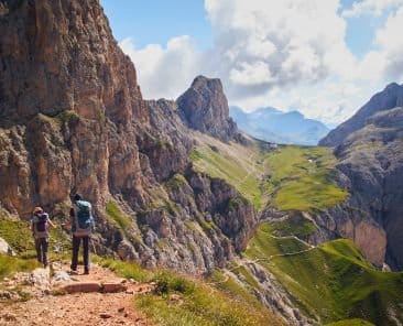 group of people hiking