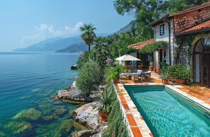 Villa en bord de mer avec vue sur la mer en Albanie propriété