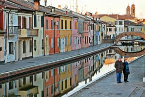 Comacchio i Emilia-Romagna Italien