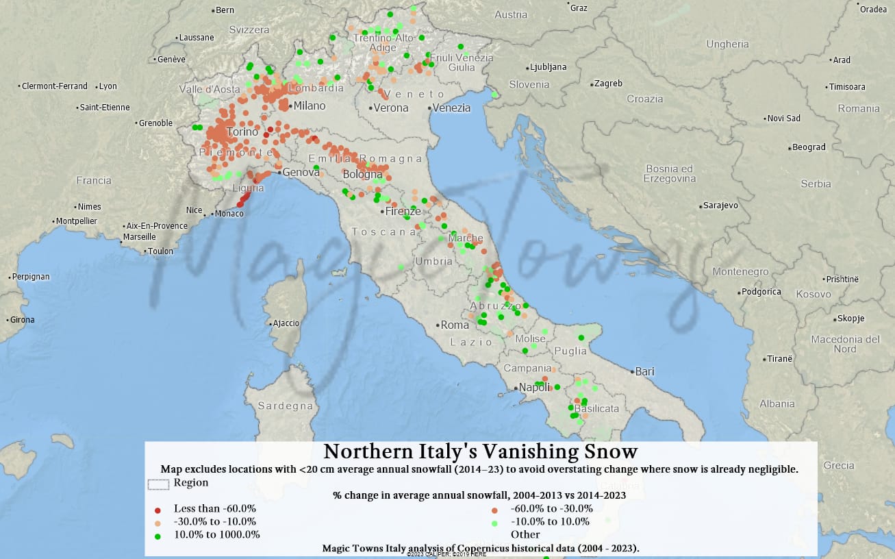 No More White Christmas? What The Data Shows About Italy’s Disappearing Snow 5 Christmas, christmas in italy, winter in italy