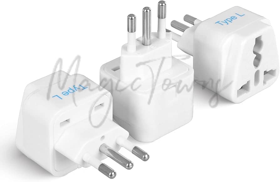 Moving To Italy: Your Packing Checklist 4 3 white type l chargers.
